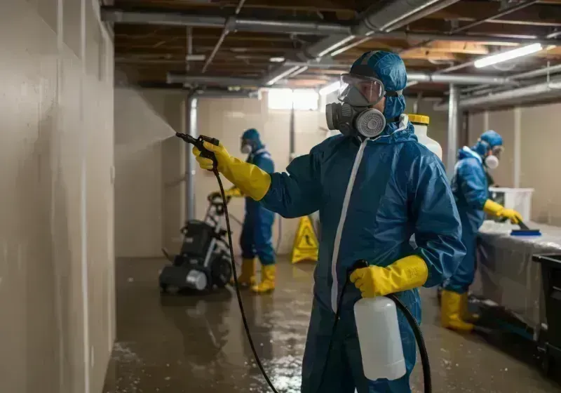 Basement Sanitization and Antimicrobial Treatment process in Dallas County, MO